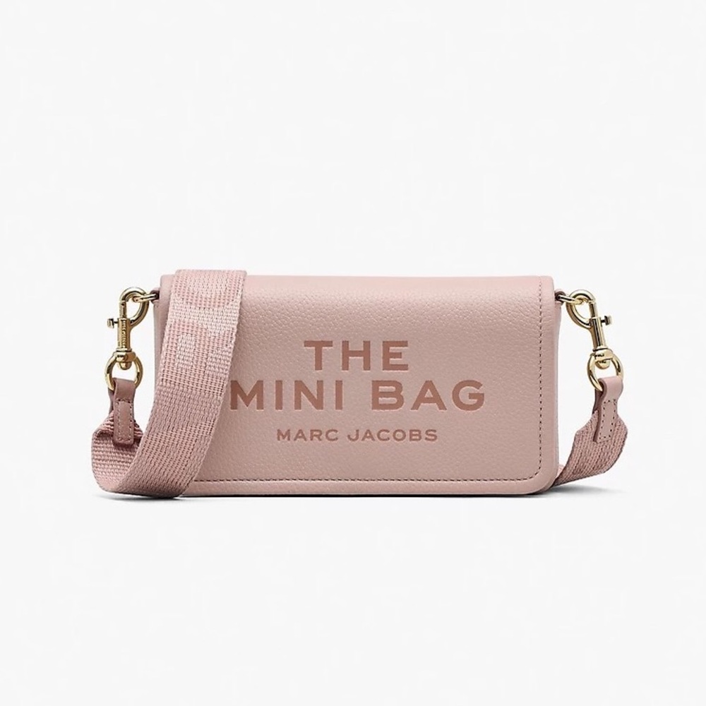 MARC JACOBS ROSE PINK THE LEATHER MINI BAG